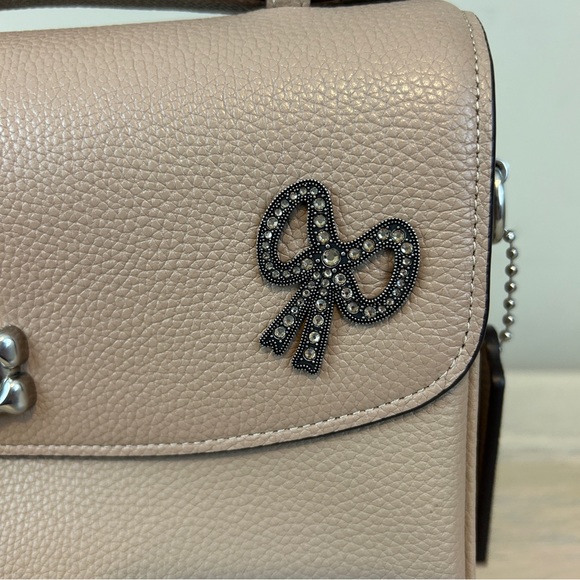 Coach Cassie in Taupe with Custom Pins, EUC! - Picture 3 of 14